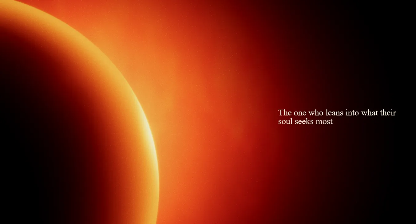 CHAOTICA manifesto statement beside the glowing edge of an orange planet