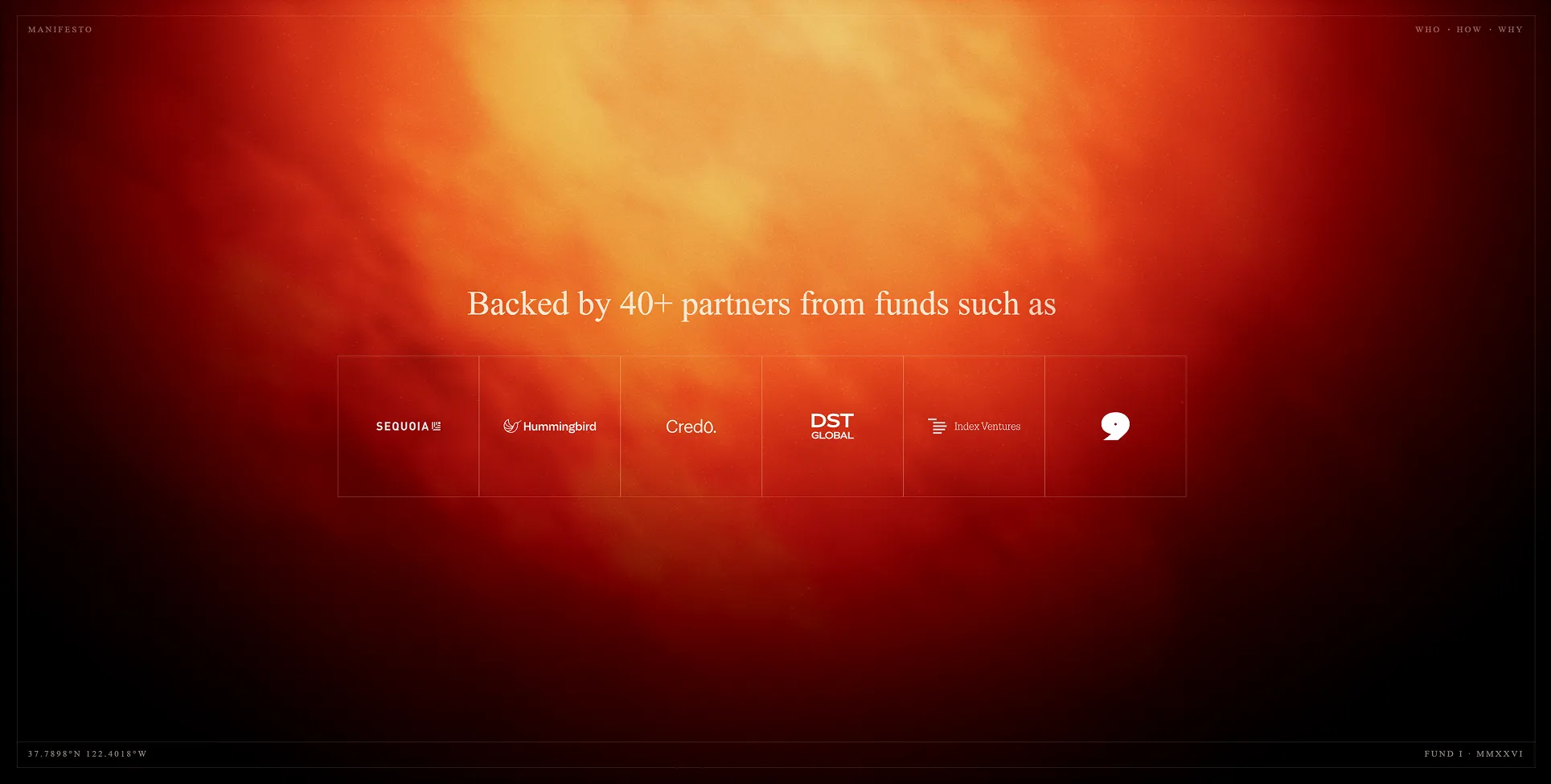 CHAOTICA partner section set within a fiery red atmospheric field